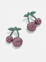 BaubleBar Cherry Bomb Earrings - 
    Pavé cherry statement earrings
  
