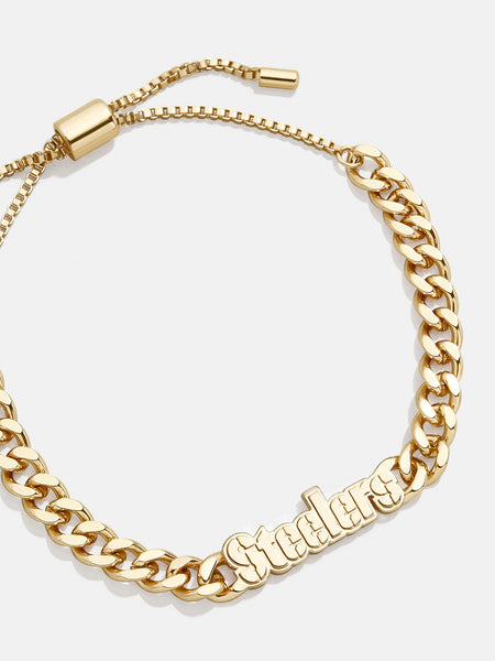 Baublebar MLB Gold Curb Chain Bracelet - Atlanta Braves