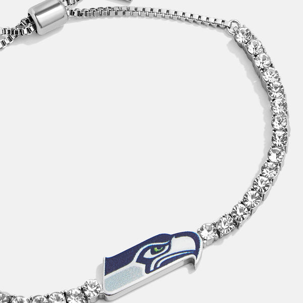 Lids Seattle Seahawks BaubleBar Slogan Pull-Tie Bracelet - Silver