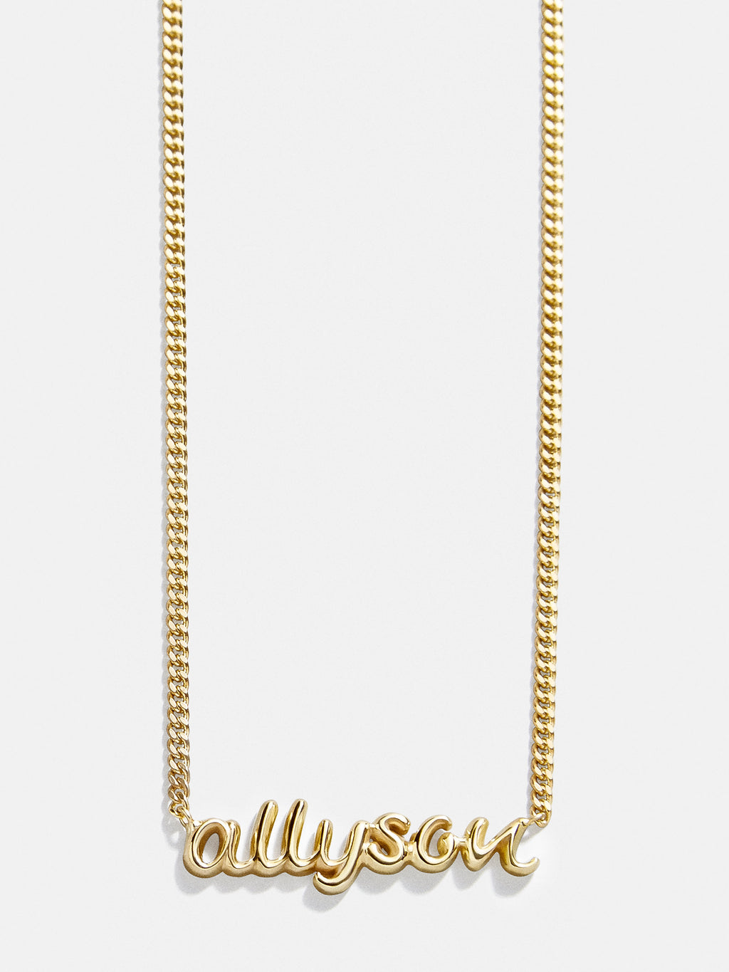 18 karat deals gold nameplate necklace