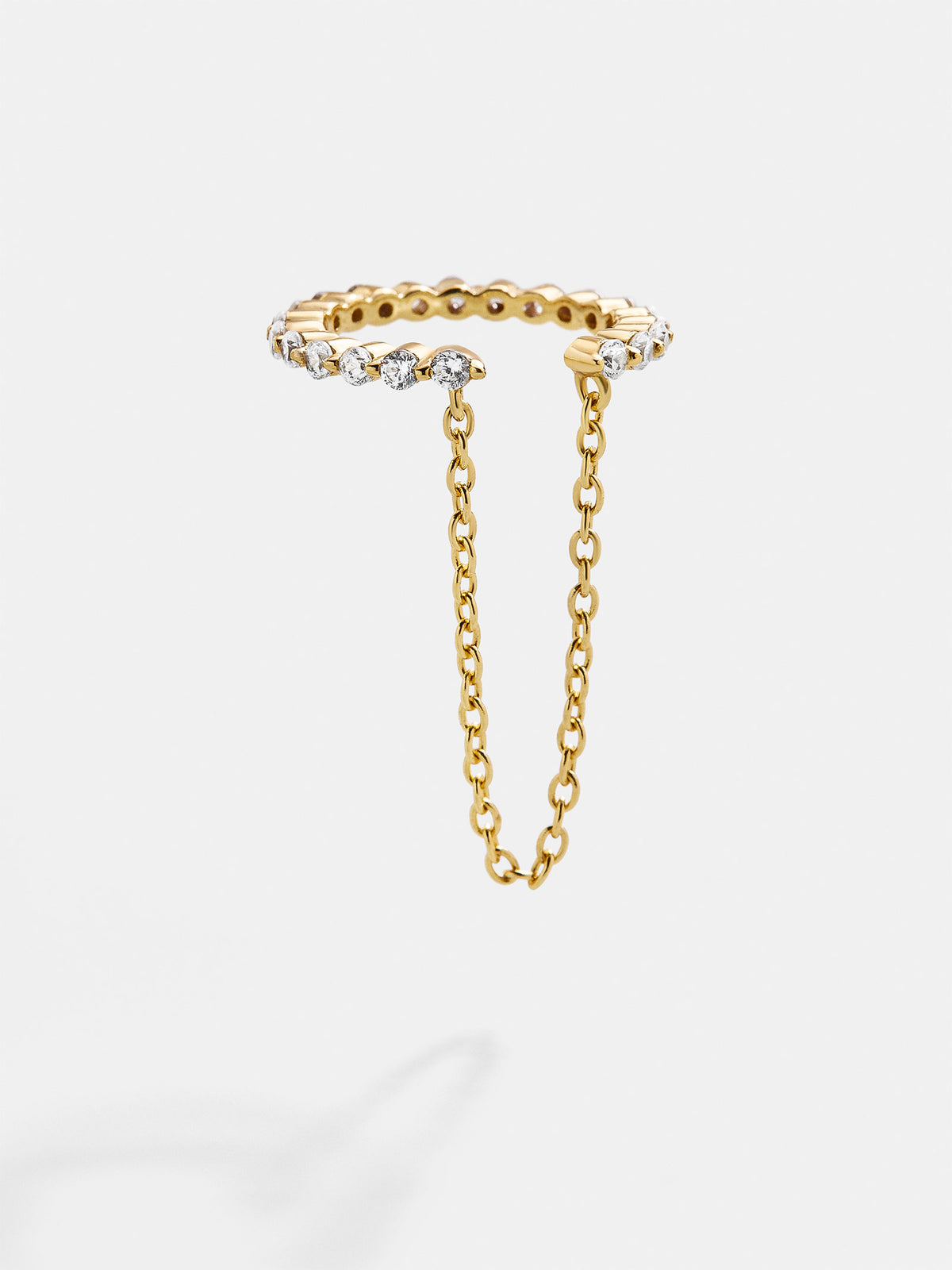 Kate 18K Gold Ear Cuff - Clear/Gold