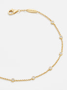 Yasmine 18K Gold Bracelet - Classic Bezel Stones