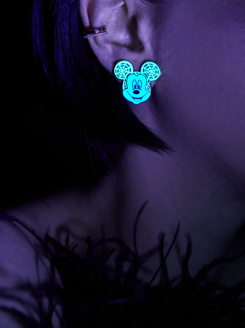 Mickey Mouse Disney Glow-in-the-dark Earrings - Green – Disney 