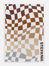 BaubleBar 3D Check Custom Blanket - White/Brown - 
    Custom, machine washable blanket in two sizes
  
